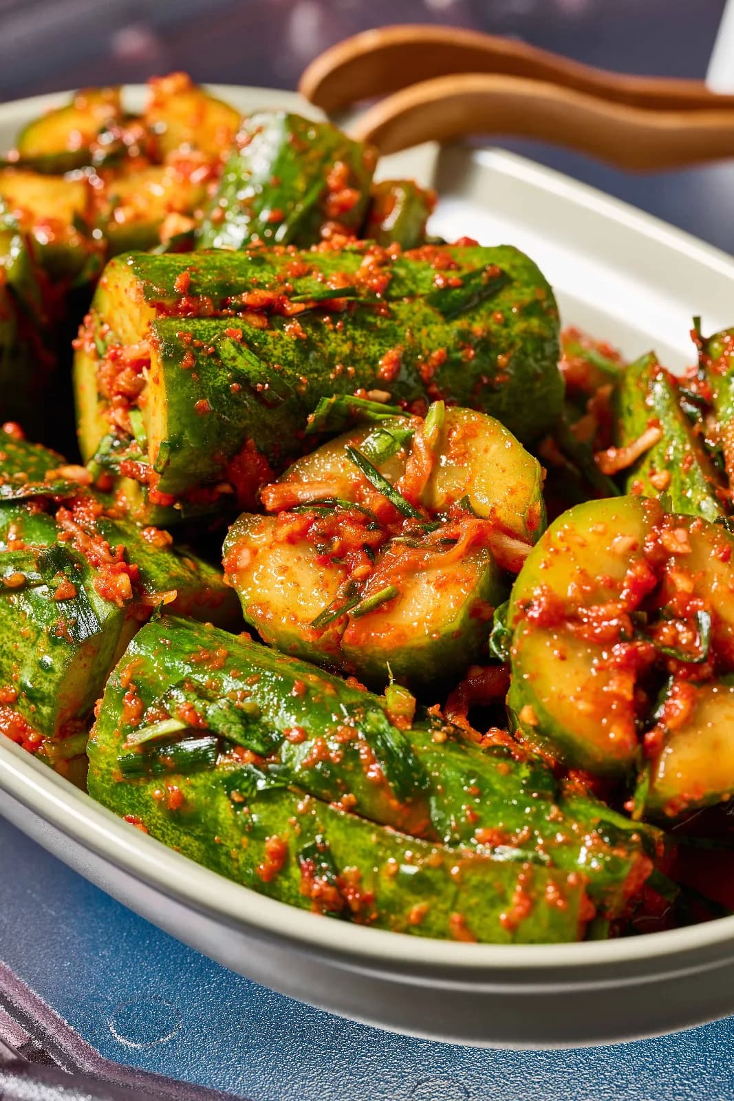 Oi kimchi (오이김치), a crisp and refreshing type of kimchi